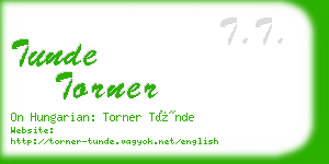 tunde torner business card